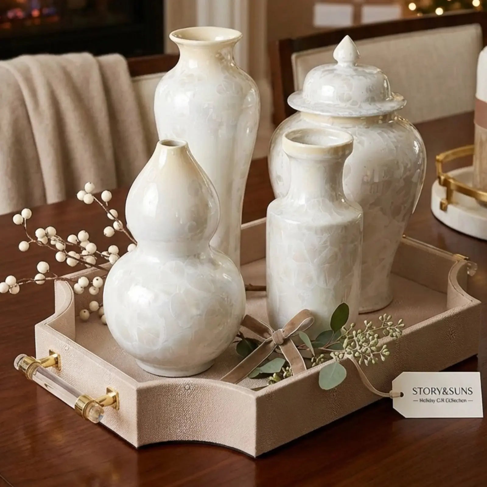 Hand-thrown Jingdezhen crystalline glaze temple jar with sculptural form