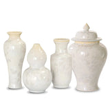 Story&Suns Ceramic Vase featuring iridescent mother-of-pearl crystalline glaze