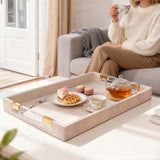 Vegan shagreen tray set for modern and coastal home décor styling