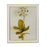 Faux leather picture frame for 8x10 photos, light gold finish with inner border