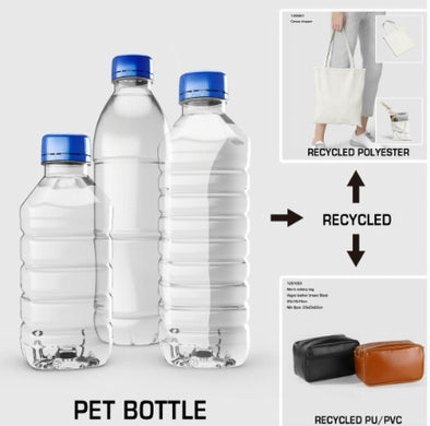 What kinds of material can RPET be?