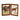 Brown faux leather double picture frame with elegant metal trim detail