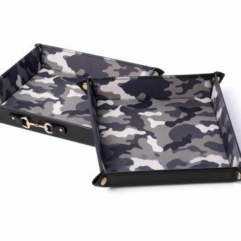 camouflage lining leather vanity trays