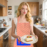 Luxury kitchen linen set — apron and towels in coastal design