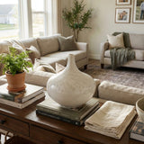 Close-up showing unique crystalline glaze and yin-yang depth