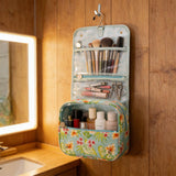 Waterproof oilcloth cosmetic bag with detachable pouch