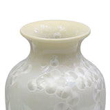 Artisan-crafted Jingdezhen ceramic vase with shimmering crystalline glaze fishtail