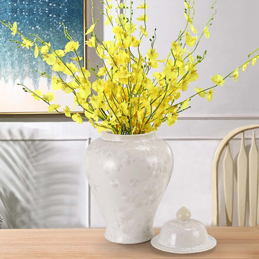  Artisan-crafted Jingdezhen ceramic vase with shimmering crystalline glaze jar