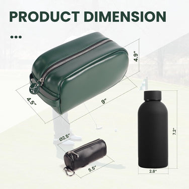 Premium golf essentials gift set with faux leather bags and accessories by Story&Suns