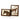 Metal edge picture frame set styled on shelf for upscale home décor