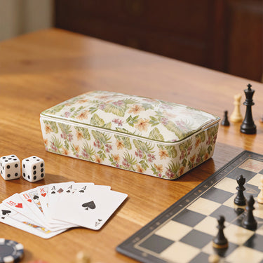 Luxury tropical design porcelain box with double deck textured cards