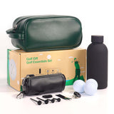 Premium golf essentials gift set with faux leather bags and accessories by Story&Suns