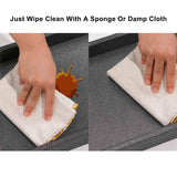 Luxury black ottoman tray with scalloped edge and velvet base