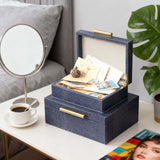 Luxury handmade storage boxes by Story & Suns with velvet interior