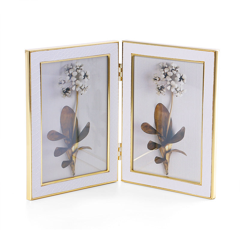 2.5 Story&amp;Suns Luxury Faux Leather Double Picture Frame
