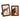 Luxury faux leather picture frame set with metal edge in 5x6 and 4x7 sizes