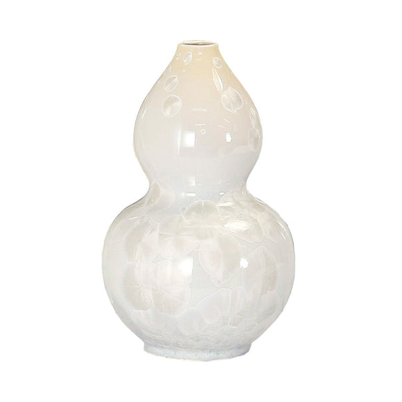 2. Ceramic Vase – Handmade Crystalline Glaze Ceramic Flower Gourd Vase